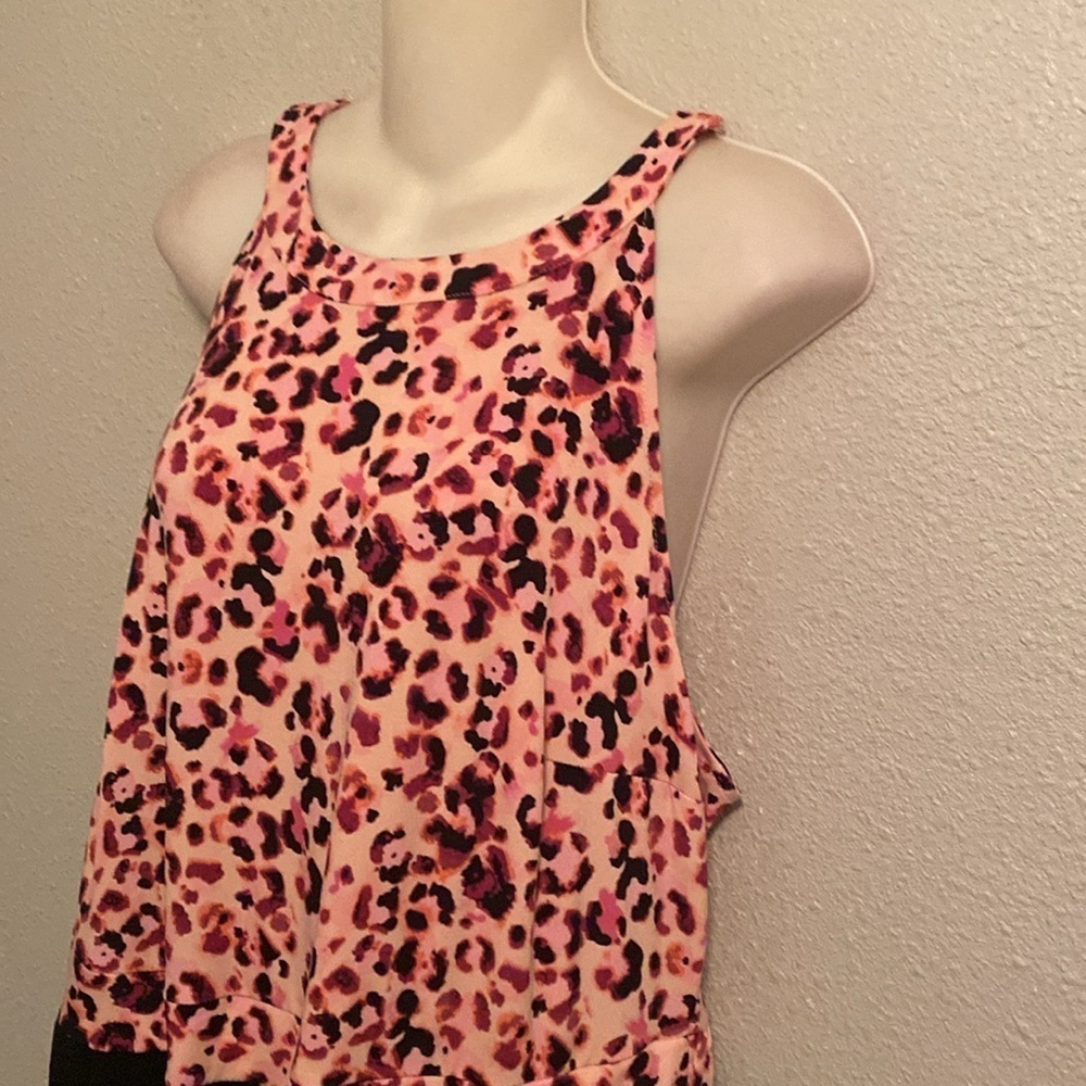 Torrid pink black leopard halter pocketed romper 1X 14 16 - Picture 7 of 13